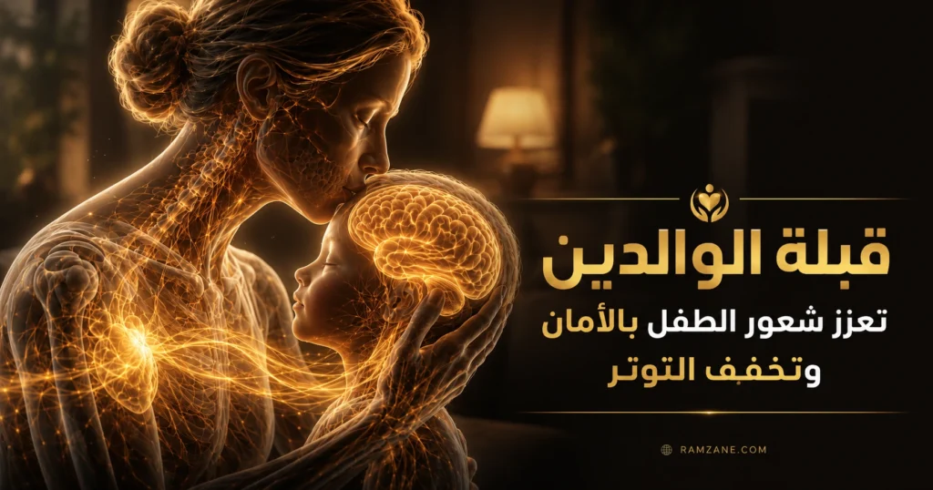 قبلة الوالدين للطفل